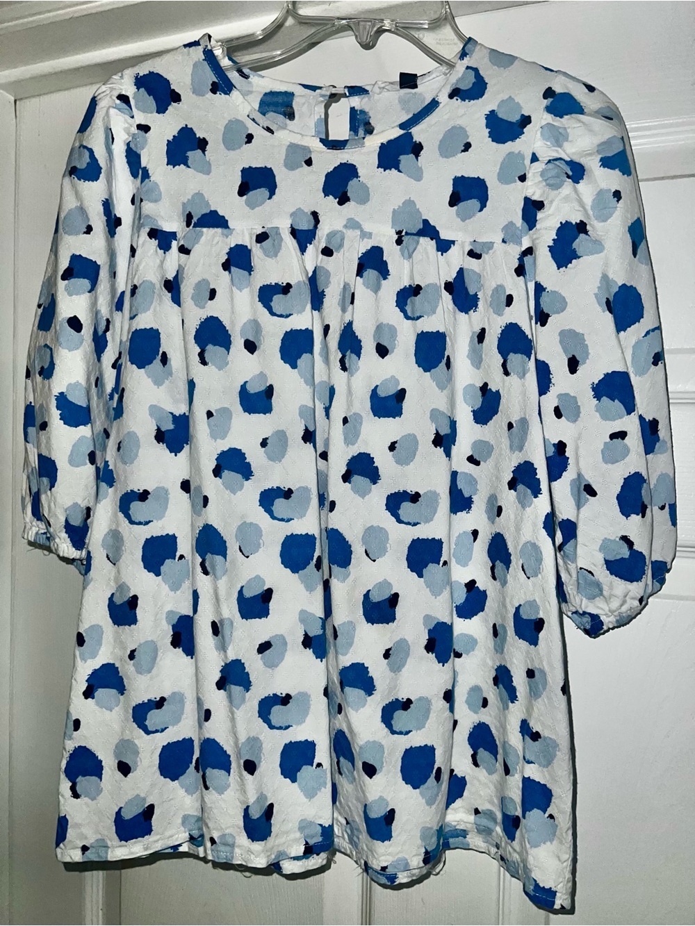 Michelle McDowell Blue Spotted Top